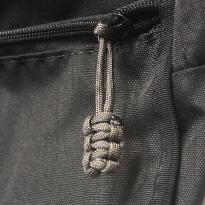 Bartact 550 Paracord Zipper Pulls With Key Ring - Set Of 5 (Graphite) - XXPZ5G