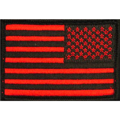 Bartact USA Flag Embroidered Patch (Black/Red) - FLAGLV23BR