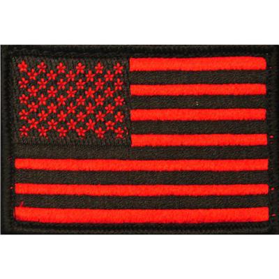 Bartact USA Flag Embroidered Patch (Black/Red) - FLAGRV23BR