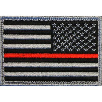 Bartact USA Flag Embroidered Patch (Red/White With Red Line) - FLAGRV23RL