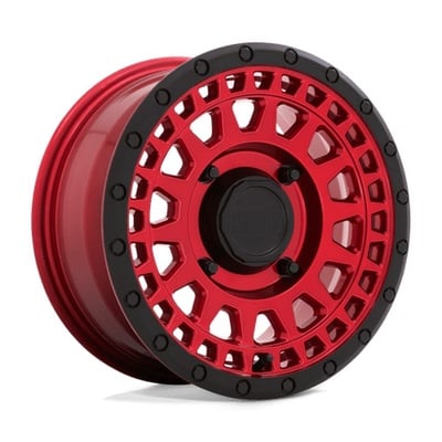 Black Rhino Powersports Parker UTV Wheel, 15x7 With 4 On 156 Bolt Pattern - Candy Red With Black Lip - 1570PKR514156R32
