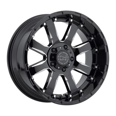 Black Rhino Sierra Wheel, 20x9 With 5 On 150 Bolt Pattern - Gloss Black Milled - 2090SRA125150B10