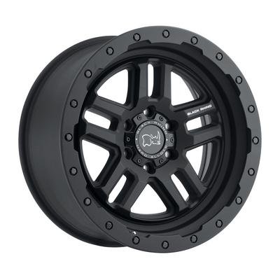 Black Rhino Barstow Wheel, 20x9.5 With 6 On 139.7 Bolt Pattern - Textured Matte Black - 2095BTW126140M12