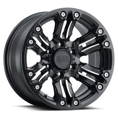 Black Rhino Asagai Wheel, 17x8.5 with 5 on 5.5 Bolt Pattern - Black / Machined - 1785ASG005140M78 -  Black Rhino Wheels