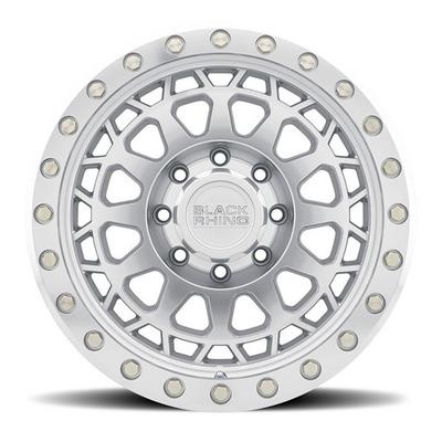 Black Rhino Primm Wheel, 18x9.5 With 8 On 6.5 Bolt Pattern - Silver / Machined - 1895PRM008165S22