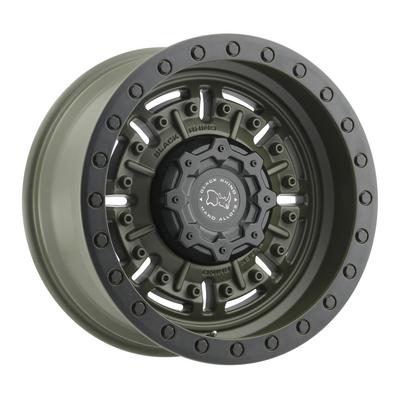 Black Rhino Abrams Wheel, 17x9.5 With 5x127 And 5x5 Bolt Pattern - Olive Drab Green - 1795ABR-85127N71