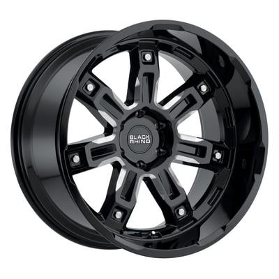 Black Rhino Locker, 20x9.5 Wheel With 5x5 Bolt Pattern - Gloss Black With Milled Spokes - 2095LKR-85127B71