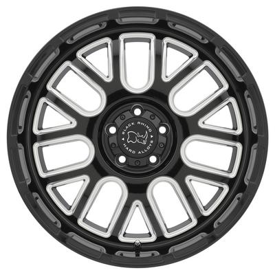 Black Rhino Pismo, 20x9.5 Wheel With 5x5 Bolt Pattern - Gloss Black With Milled Spokes - 2095PIS-85127B71