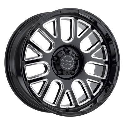 Black Rhino Pismo, 20x9.5 Wheel With 5x5 Bolt Pattern - Gloss Black With Milled Spokes - 2095PIS-85127B71