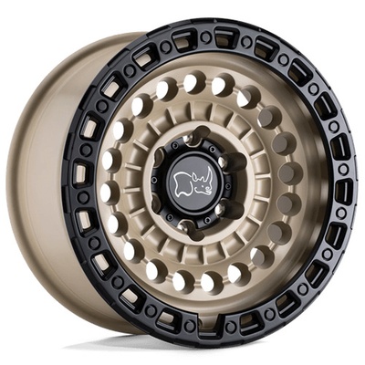 Black Rhino Sentinel Wheel, 20x9.5 With 8 On 170 Bolt Pattern - Desert Sand W/ Black Ring - 2095STN128170D25