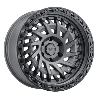 Black Rhino Shredder Wheel, 18x9.5 With 6x139.70 And 6x5.5 Bolt Pattern - Matte Gunmetal With Black Lip Edge - 1895SHD126140G12