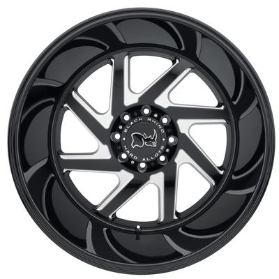 Black Rhino Swerve, 20x12 Wheel With 5x150 Bolt Pattern - Gloss Black With Double Milled Spokes - 2012SWV-45150B10