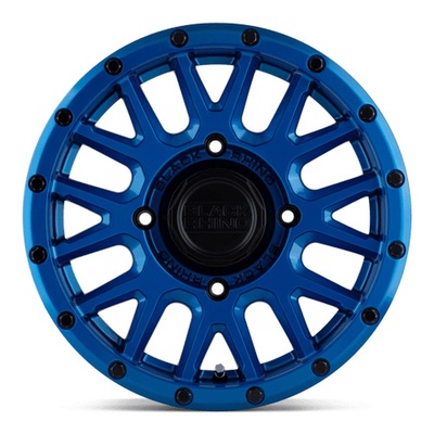 Black Rhino Powersports La Paz UTV Wheel, 14x7 With 4 On 110 Bolt Pattern - Blue With Black Bolts - 1470LPZ364110U80