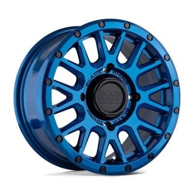Black Rhino Powersports La Paz UTV Wheel, 15x7 With 4 On 110 Bolt Pattern - Blue With Black Bolts - 1570LPZ514110U80