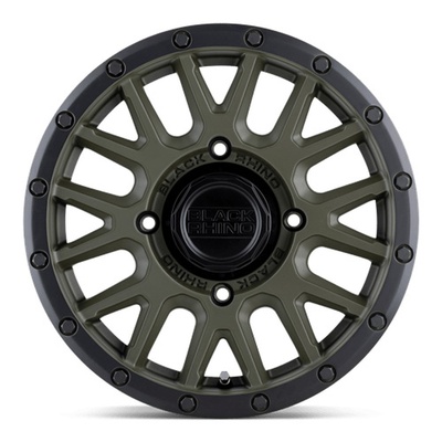 Black Rhino Powersports La Paz UTV Wheel, 15x7 With 4 On 137 Bolt Pattern - Olive Drab Green With Black Lip - 1570LPZ364136N06