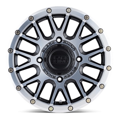 Black Rhino Powersports La Paz UTV Wheel, 14x7 With 4 On 156 Bolt Pattern - Semi Gloss Black With Machined Face - 1470LPZ364156F32