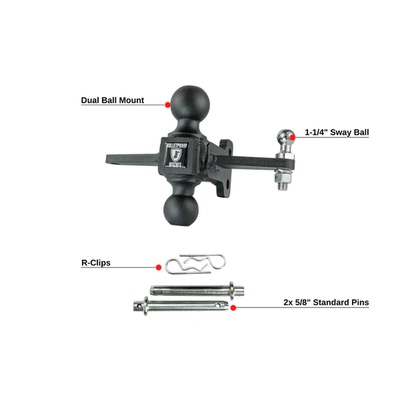 BulletProof Hitches Medium Duty Sway Control Ball Mount - MDSWAYCONTROLBALL