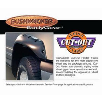 Bushwacker Ford Bronco Cut-Out Rear Fender Flares (Paintable) - 20005-07