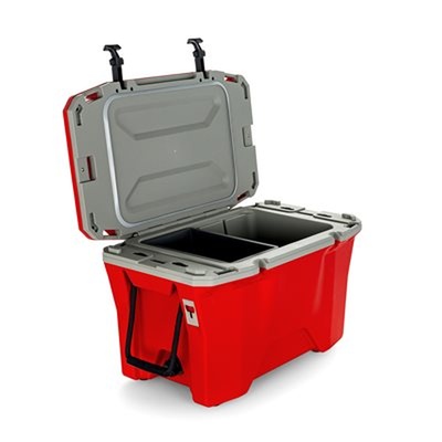 Camco Currituck 30-Quart Premium Cooler (Scarlet Red 200 & Gray) - 51752