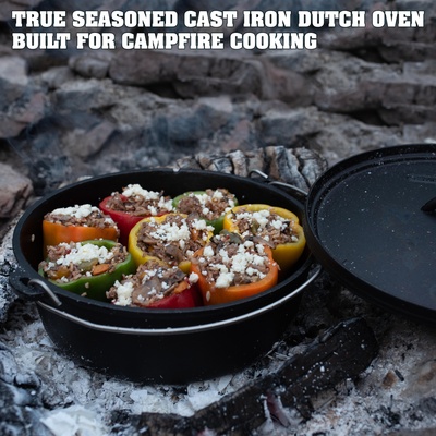 Camp Chef 12 6 Qt Cast Iron Standard Classic Dutch Oven (True Seasoned Finish) - SDO12