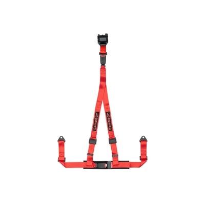 Corbeau 2" 3-Point Retractable Lap and Harness Belt Bolt-In (Red) - 43307B