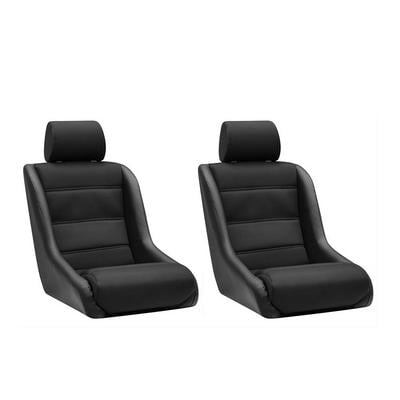 Corbeau Classic II Seats (Black Vinyl/Cloth) - 60914PR
