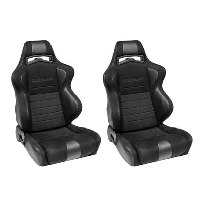 Corbeau LG1 Wide Racing Seats (Black Suede) - S25501WPR