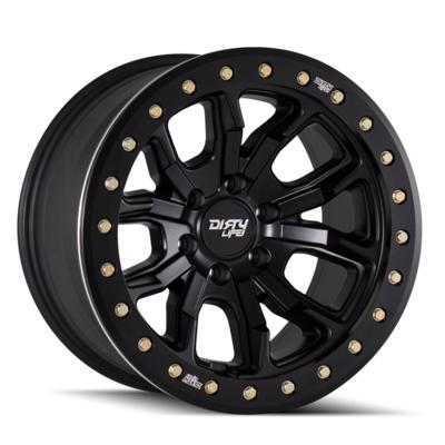 Dirty Life DT-1 9303, 17x9 Wheel With 6x5.5 Bolt Pattern - Matte Black - 9303-7983MB12
