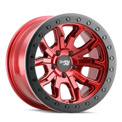 Dirty Life Dt-1 Wheel, 17x9 With 5 On 127 Bolt Pattern - Crimson Candy Red - 9303-7973R12