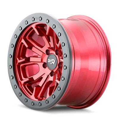 Dirty Life Dt-1 Wheel, 17x9 With 6 On 139.7 Bolt Pattern - Crimson Candy Red - 9303-7983R38