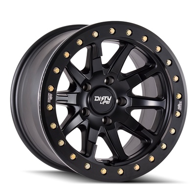 Dirty Life DT-2 9304, 17x9 Wheel With 6x5.5 Bolt Pattern - Matte Black - 9304-7983MB12