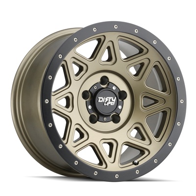 Dirty Life Theory 9305, 20x9 Wheel With 6x5.5 Bolt Pattern - Matte Gold With Matte Black Lip - 9305-2983MGD