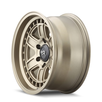 Dirty Life Cage Wheel, 17x8.5 With 6 On 139.7 Bolt Pattern - Matte Gold - 9308-7883MGD
