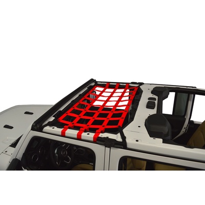 DirtyDog 4x4 Front Seat Netting (Red) - JL4N18F1RD
