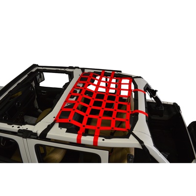 DirtyDog 4x4 Rear Seat Netting (Red) - JL4N18M1RD