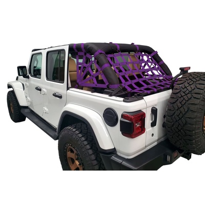 DirtyDog 4x4 3-Piece Cargo Netting Kit With Spider Sides (Purple) - JL4N18RSPR