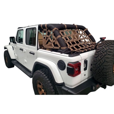 DirtyDog 4x4 3-Piece Cargo Netting Kit With Spider Sides (Sand) - JL4N18RSSD