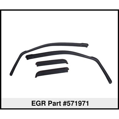 EGR In-Channel Window Visors Front & Rear Set Dark Smoke Finish - 571971
