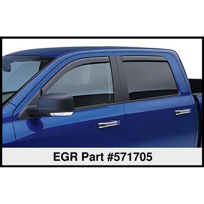 EGR In-Channel Window Visors Front & Rear Set Matte Black Finish - 571705