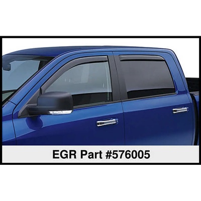EGR In-Channel Window Visors Front & Rear Set Matte Black Finish - 576005