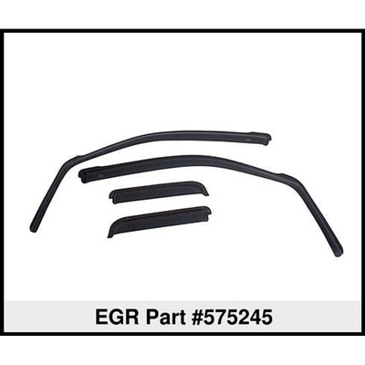 EGR In-Channel Window Visors Front & Rear Set Matte Black Finish - 575245