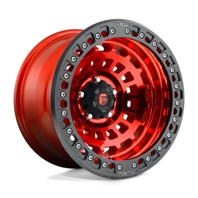 FUEL Off-Road Zepher D100 Beadlock Wheel, 17x9 With 5 On 5/5 On 127 Bolt Pattern - Black / Red - D10017907545