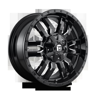 FUEL Off-Road Sledge D595 Wheel, 18x9 With 5 On 5.5/5 On 150 Bolt Pattern - Gloss Black Milled - D59518907050