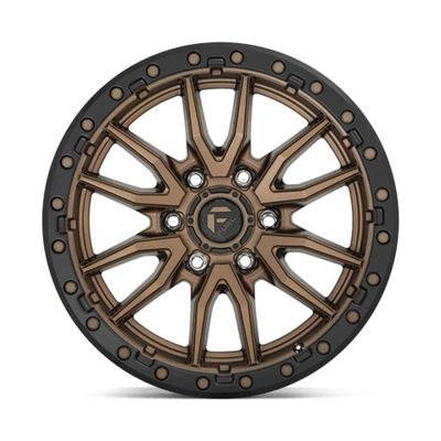 FUEL Off-Road D681 Rebel Wheel, 20x10 With 5 On 5.5 Bolt Pattern - Matte Bronze Black Bead Ring - D6812000B447