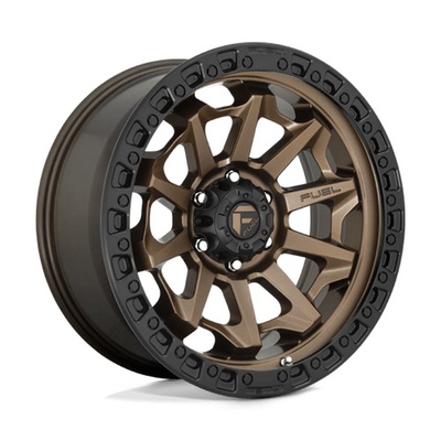 FUEL Off-Road D696 Covert Wheel, 18x9 With 8 On 6.5 Bolt Pattern - Matte Bronze Black Bead Ring - D69618908250