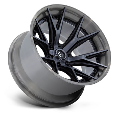 FUEL Off-Road Catalyst FC402BT Wheel, 20x10 With 6 On 135 Bolt Pattern - Gloss Black Brushed Dark Tint - FC402BT20106318N