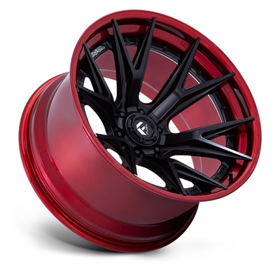 FUEL Off-Road Catalyst FC402MQ Wheel, 20x9 With 6 On 135 Bolt Pattern - Matte Black W/ Candy Red Lip - FC402MQ20906301