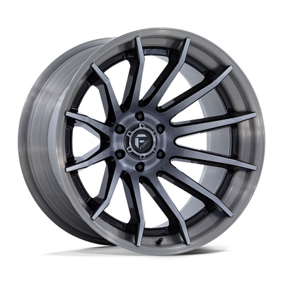 FUEL Off-Road Burn FC403BT Wheel, 24x12 With 6 On 5.5 Bolt Pattern - Gloss Black Brushed Dark Tint - FC403BT24126844N