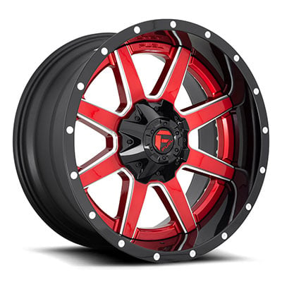 FUEL Off-Road D250 Maverick Wheel, 20x10 With 6 On 135/6 On 5.5 Bolt Pattern - Red - D25020009847