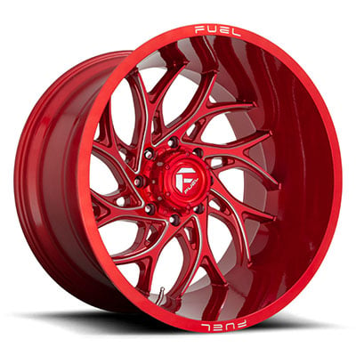 FUEL Off-Road D742 Runner Wheel, 22x10 With 8 On 170 Bolt Pattern - Red / Milled - D74222001747